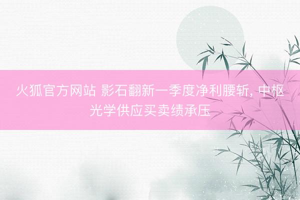 火狐官方网站 影石翻新一季度净利腰斩， 中枢光学供应买卖绩承压