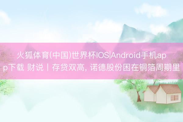火狐体育(中国)世界杯IOS|Android手机app下载 财说丨存贷双高， 诺德股份困在铜箔周期里