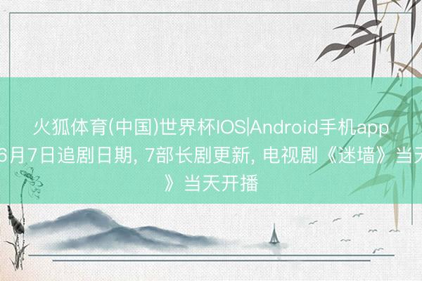 火狐体育(中国)世界杯IOS|Android手机app下载 6月7日追剧日期， 7部长剧更新， 电视剧《迷墙》当天开播